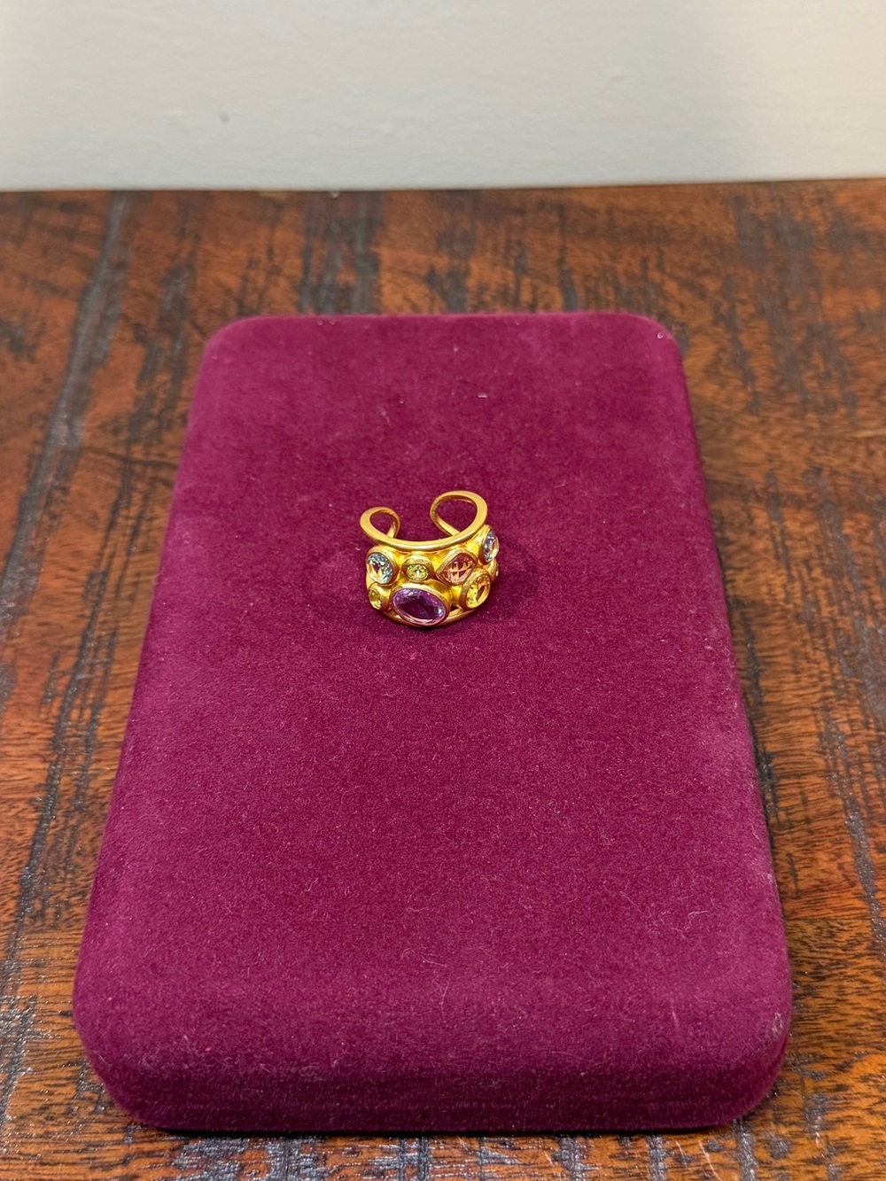 Julie Vos Multi Stone Kaleidoscope Statement Ring - Picture 3 of 6